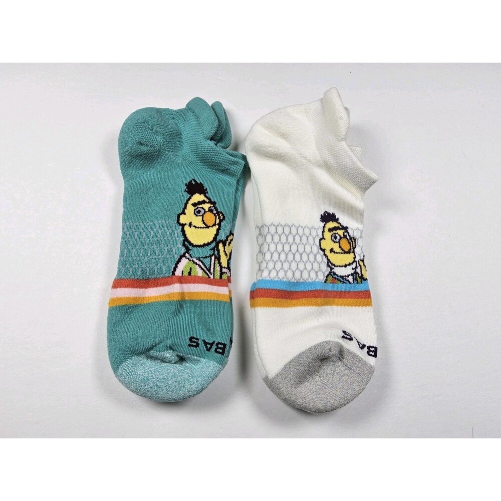 Bombas Sesame Street Burt Count Athletic Ankle Socks Lot Of 2 Pairs Size XL
